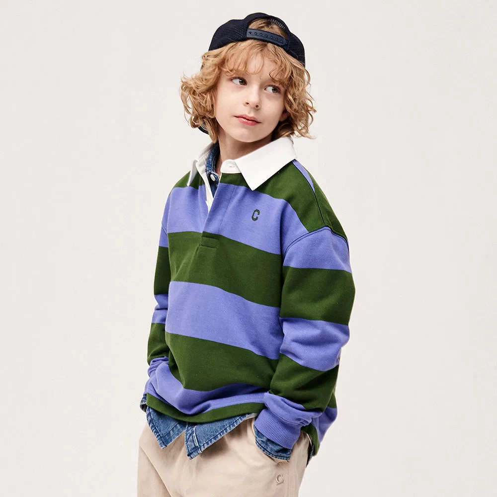 Детский фиолетовый свитшот для регби с логотипом C от Covernat Kids