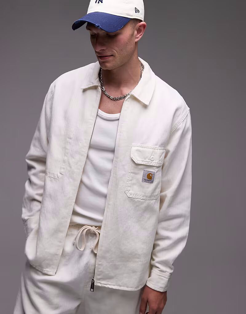 

Куртка-рубашка Carhartt WIP rainer в цвете «кремовый»