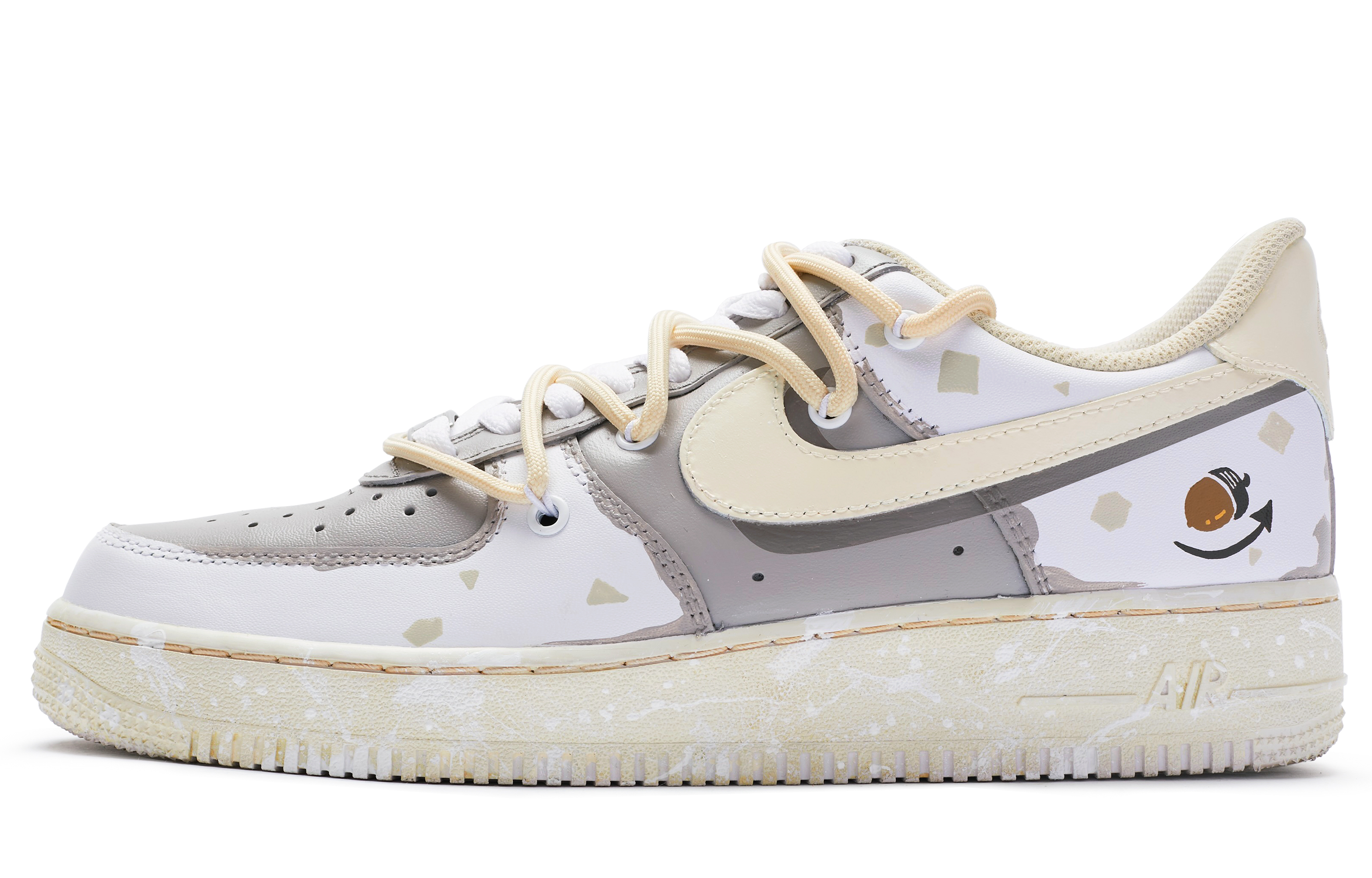 

Кроссовки Nike Air Force 1 Skateboard Shoes Men Low-Top White/Beige Gray