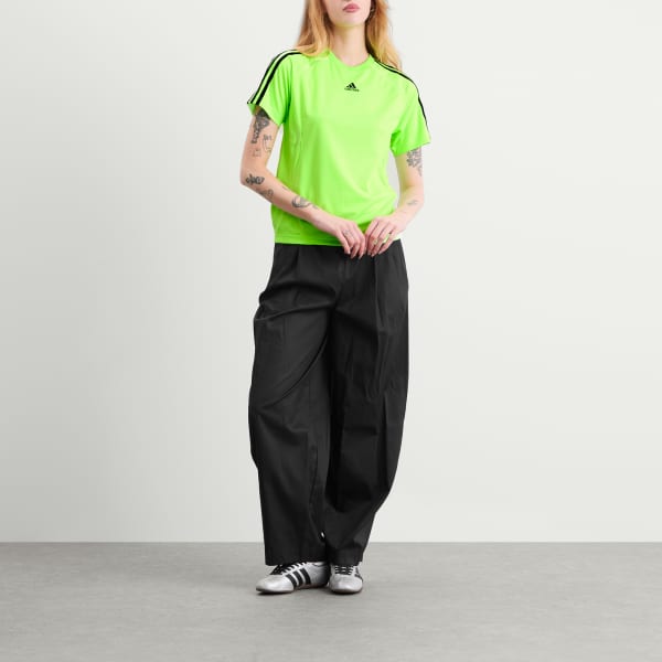 Узкий джерси Teamgeist adicolor Adidas, signal зеленый & черный — фото 4