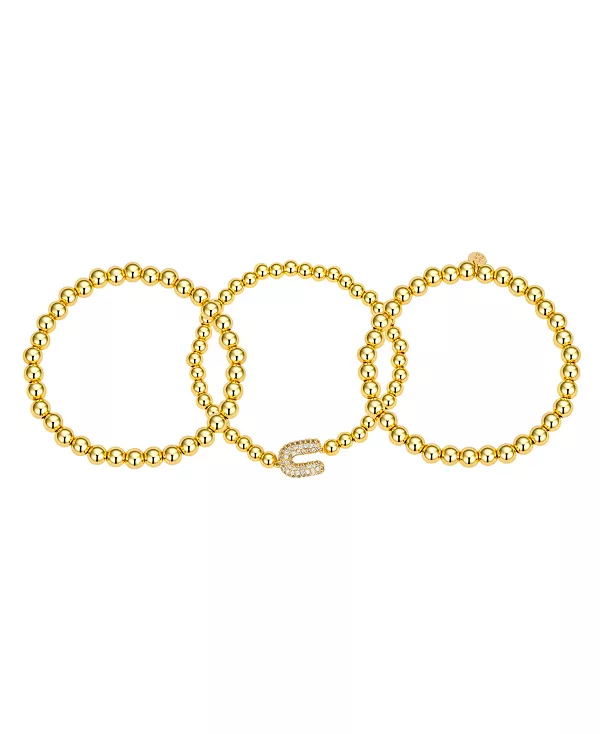 

Набор браслетов-бусин с кубическим цирконием и пузырчатой отделкой Unwritten, u