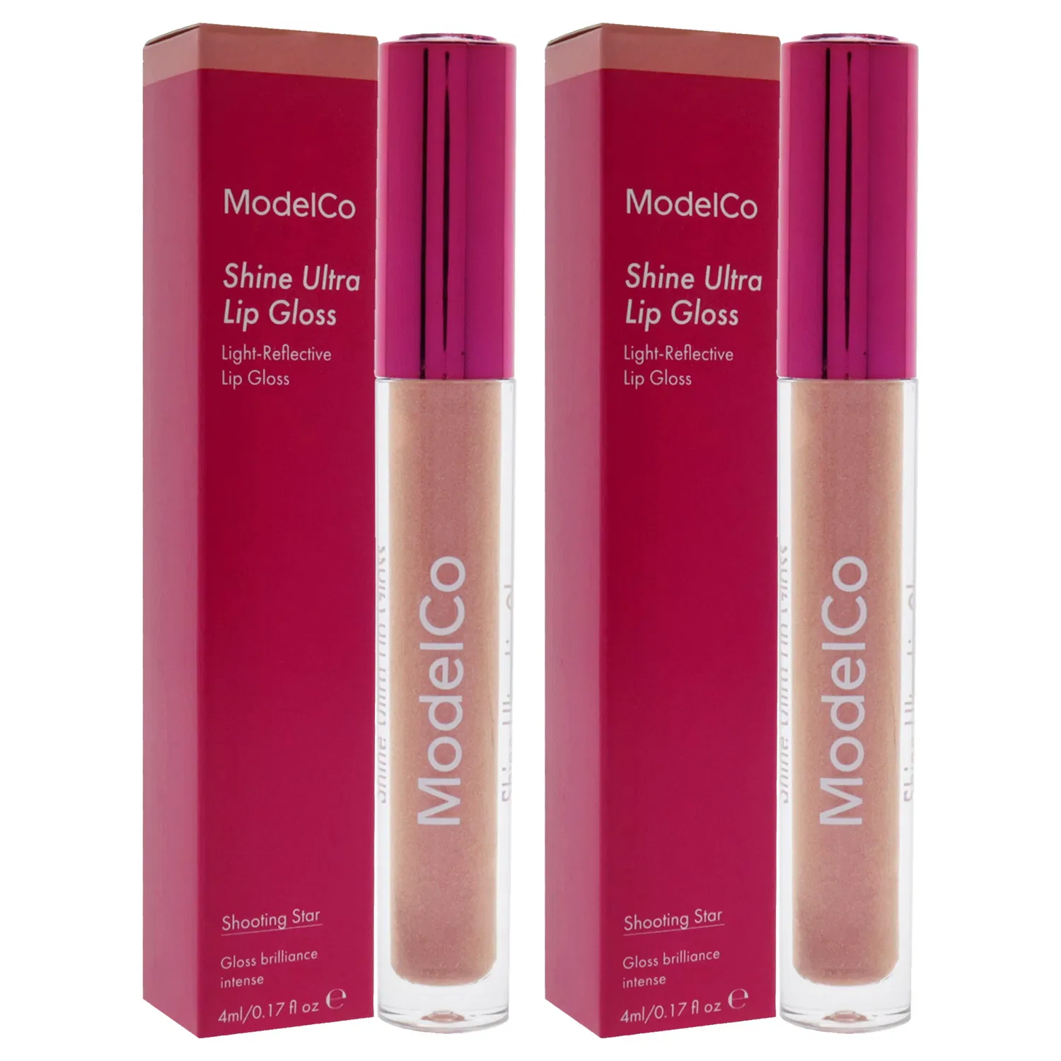 Блеск для губ Shine Ultra Lip Gloss - Shooting Star от ModelCo для женщин - 0,17 унции - упаковка из 2 штук, коричневый — фото 3