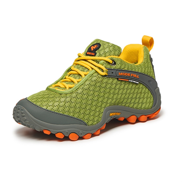 

MODE FULL Мужские дышащие противоскользящие амортизирующие износостойкие низкие треккинговые кроссовки лаймового цвета, цвет Lime Green