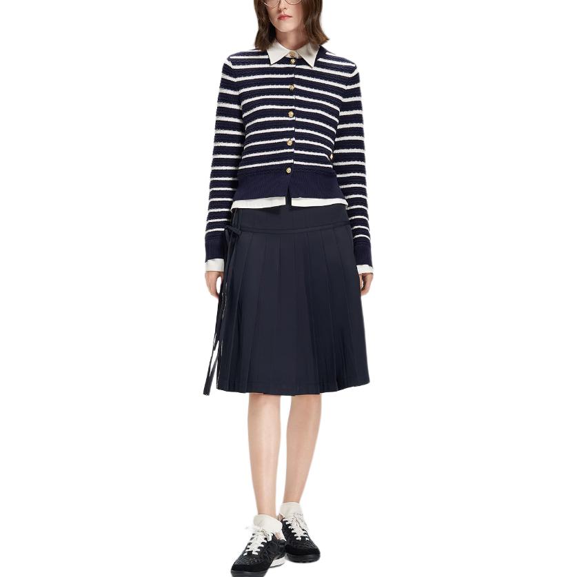 

KARL LAGERFELD / Karl Lagerfeld Jeans KARL LAGERFELD SS25 Вязаный топ Женский Черный Белый