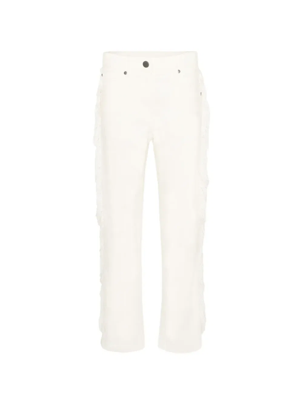 Джинсы с бахромой Stella McCartney Kids, белый