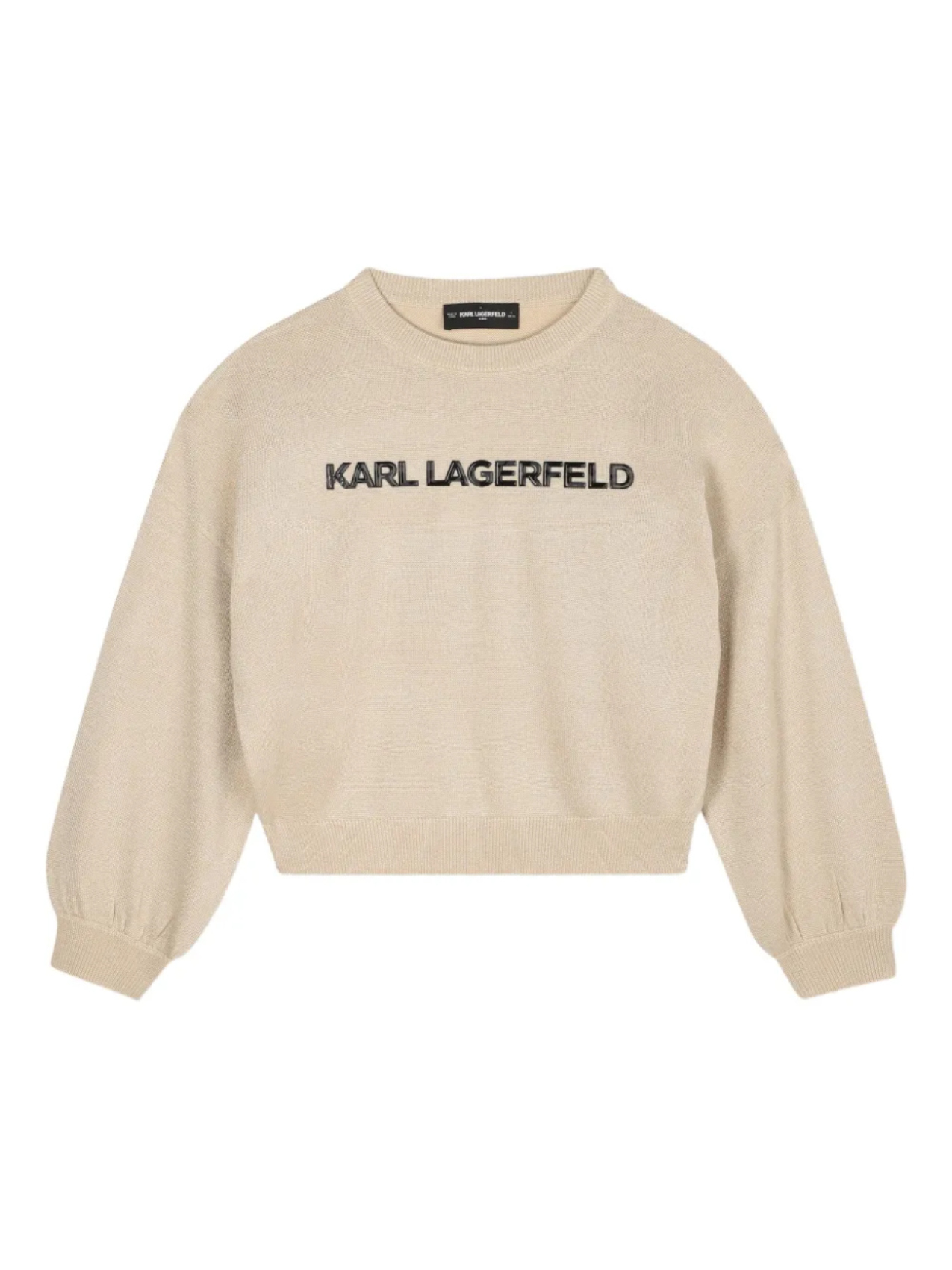 

Karl Lagerfeld Kids свитер с объемными рукавами и логотипом, нейтральный