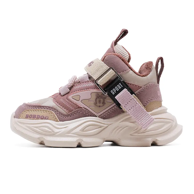 

Нескользящая легкая амортизирующая детская обувь для повседневной жизни BOBDOG, фиолетовый/бежевый