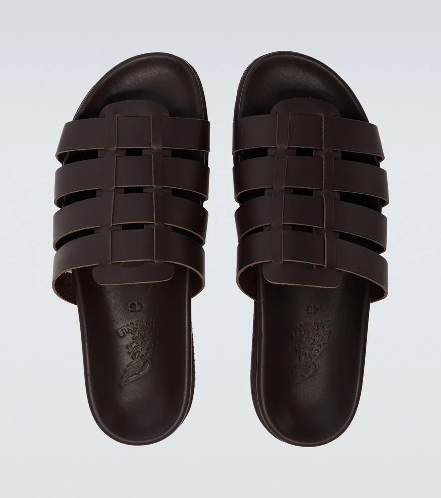 Кожаные рыбацкие сандалии Laodamas Ancient Greek Sandals, коричневый — фото 4