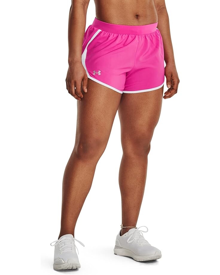 

Шорты Under Armour Fly By 2.0, цвет Rebel Pink/White/Reflective