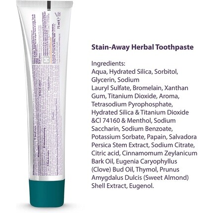 Зубная паста Herbals для удаления пятен с эмали, 75 мл, Himalaya — фото 3