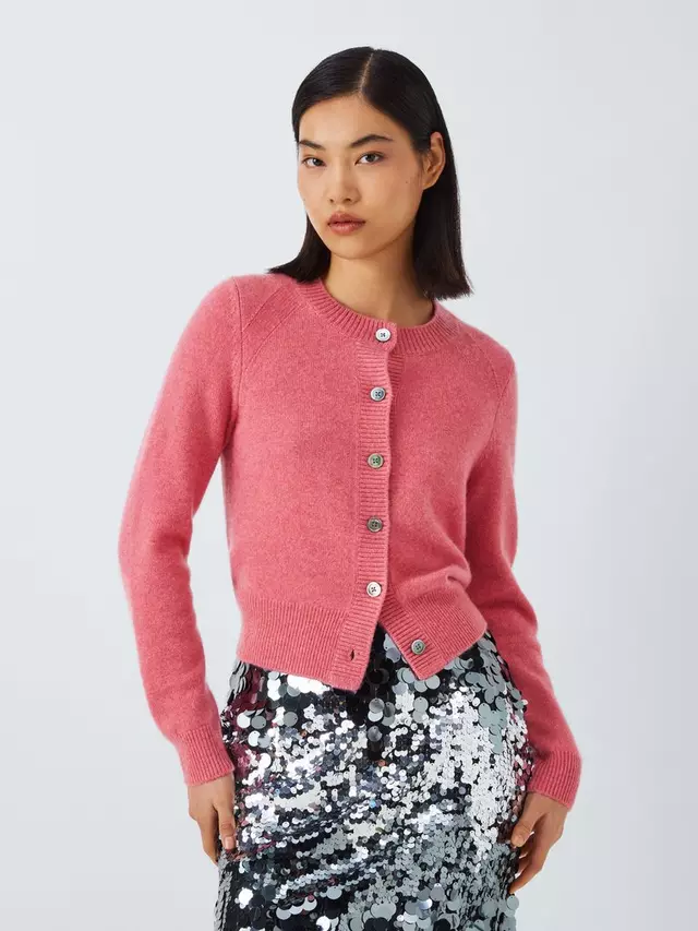 

Кардиган John Lewis Cashmere Lofty Knit, цвет old/rose