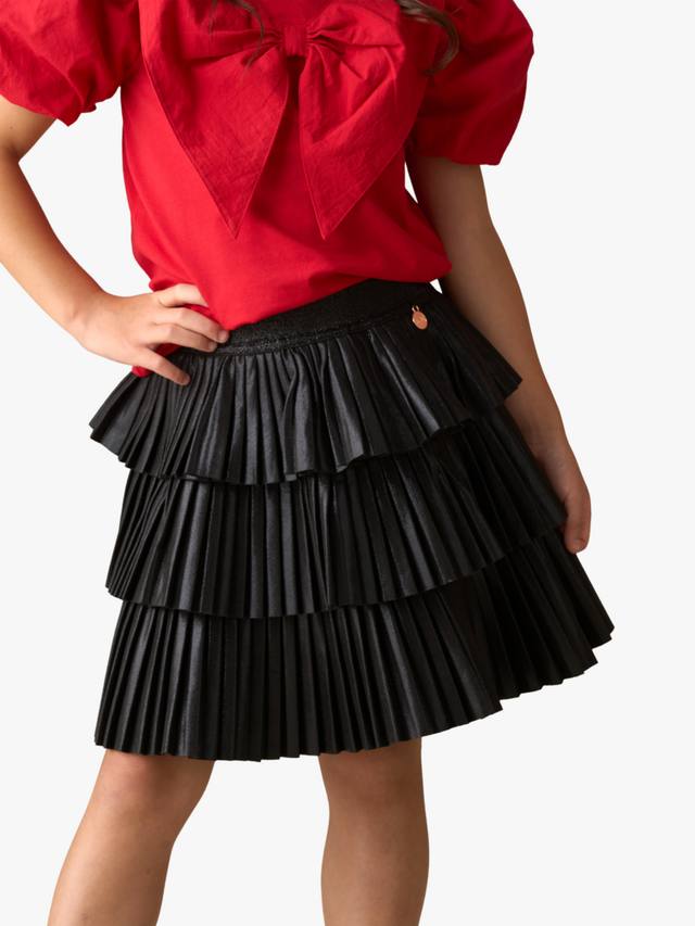 

Детская металлизированная плиссированная ярусная юбка рара Angel & Rocket