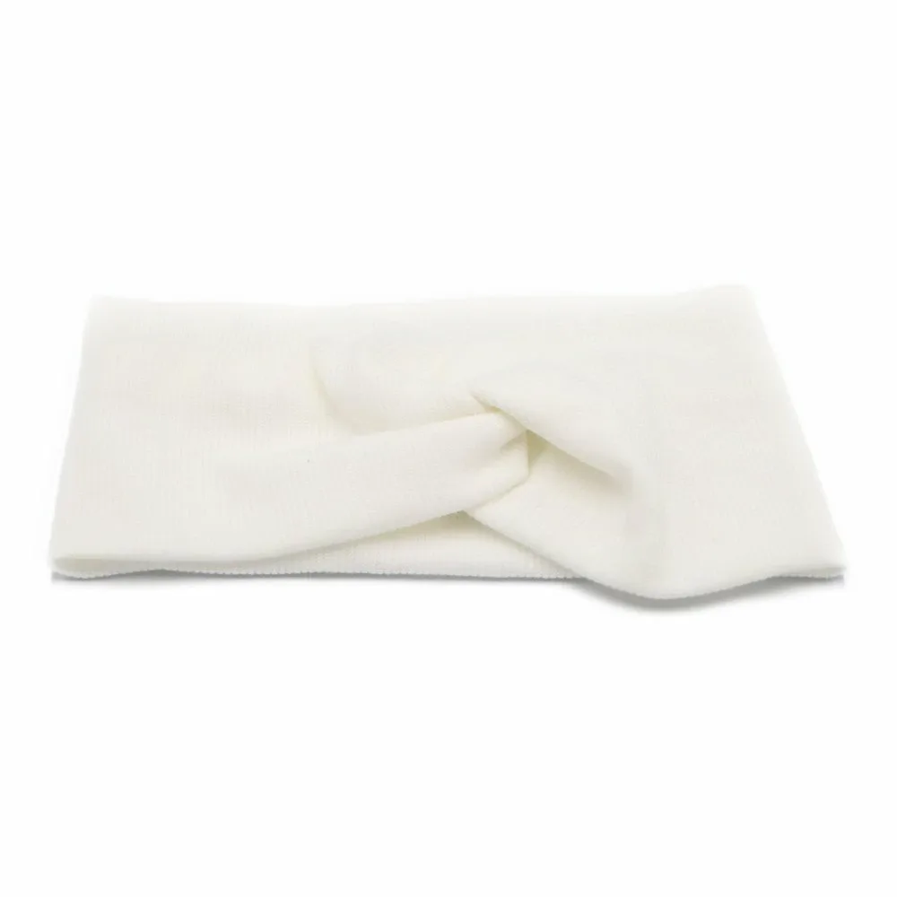 Ребристая повязка на голову для женщин, широкая Miniministore, white