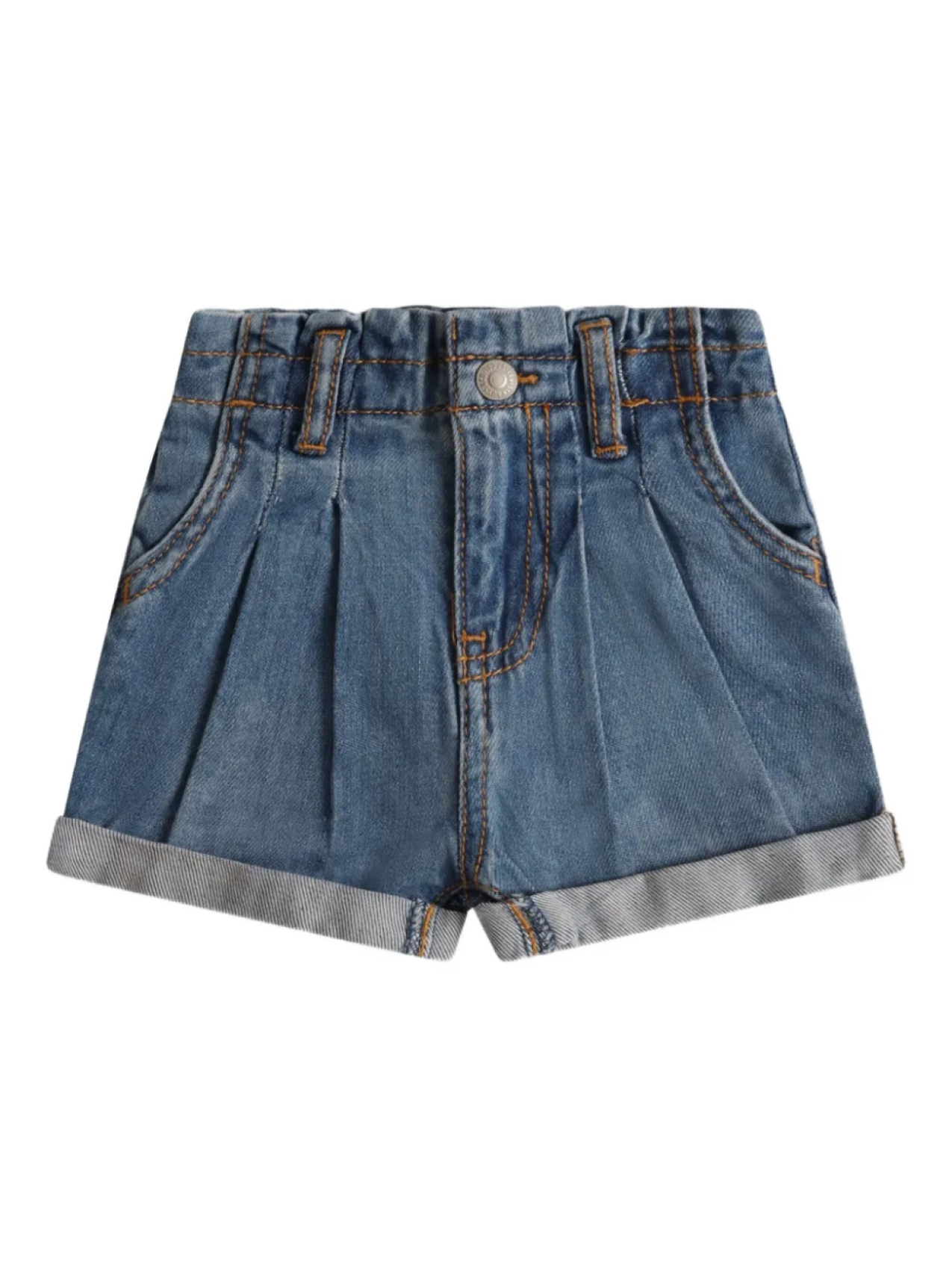 

Плиссированные джинсовые шорты Levi's Kids, синий