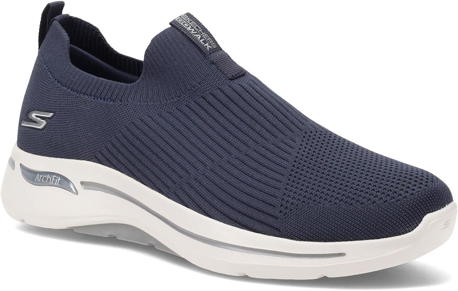 Мужские кроссовки Skechers GoWalk Arch Fit Stretch Fit слипоны для спорта и повседневной носки, темно-синий — фото 2