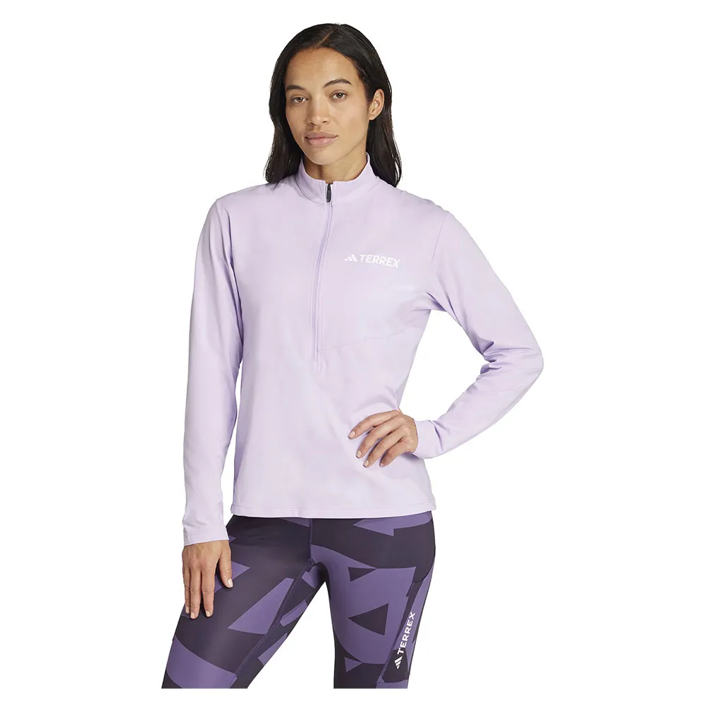 

Лонгслив adidas Terrex Multi Climacool half zip, фиолетовый