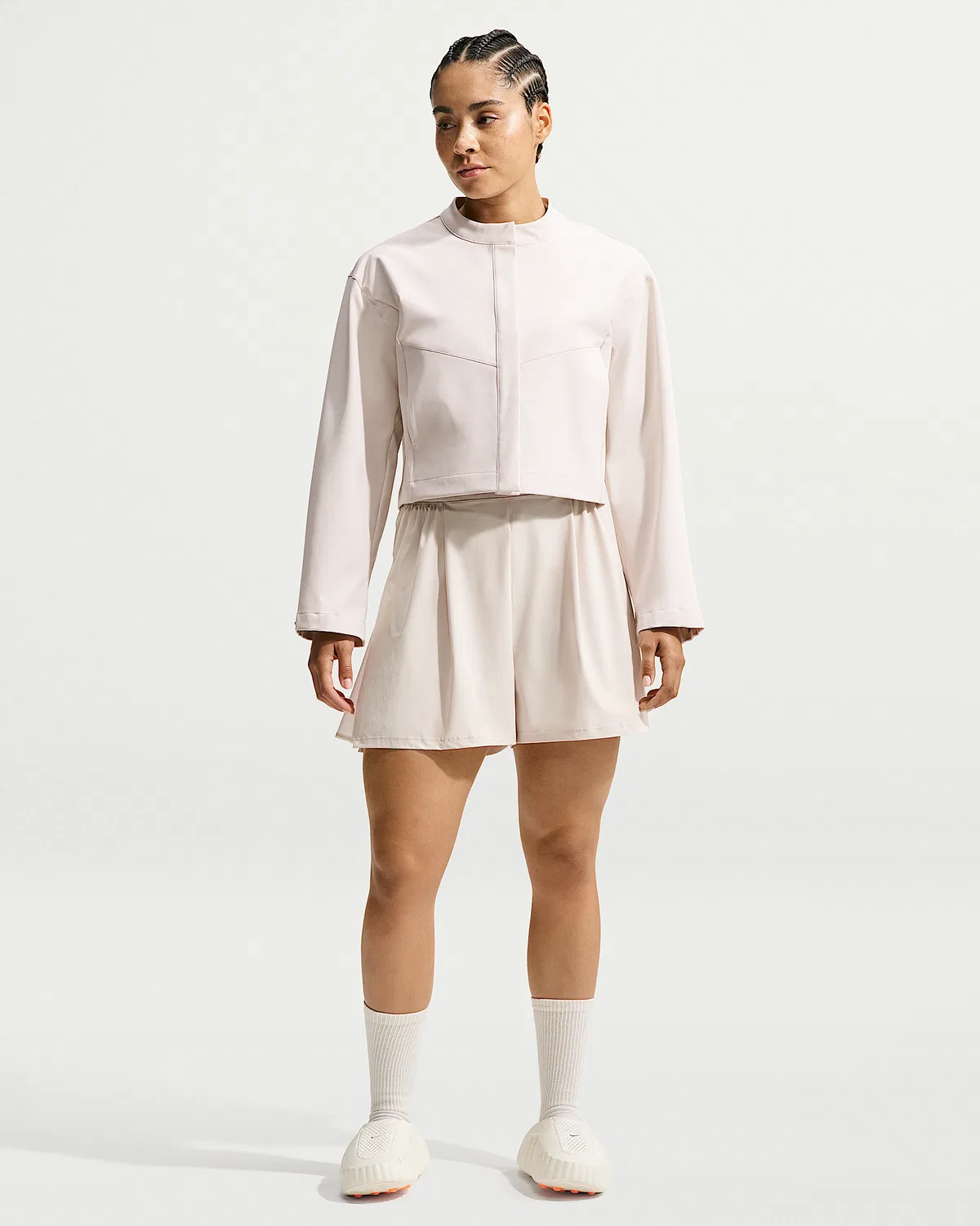 Женская куртка Nike 24.7 PerfectStretch Dri-FIT свободного кроя, Light Orewood Brown/Light Orewood Brown/Light Iron Ore — фото 4