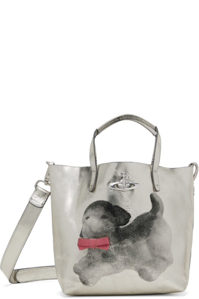 

Сумка-шоппер Studio Shopper, серебристая, маленькая Vivienne Westwood
