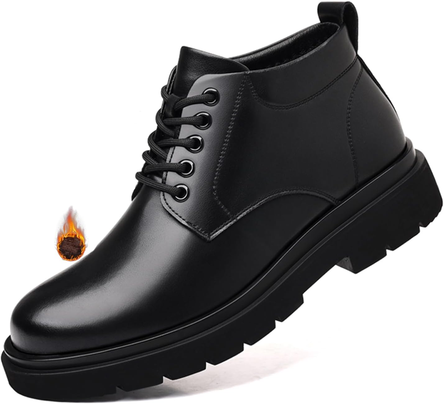 

Мужские кожаные ботинки на платформе с круглым носком Oxford, шнуровкой, массивным каблуком, ребристой подошвой, высокие, для наряда, удобные, повседневные, для работы в офисе, ботинки Derby Oxneuhg, черный