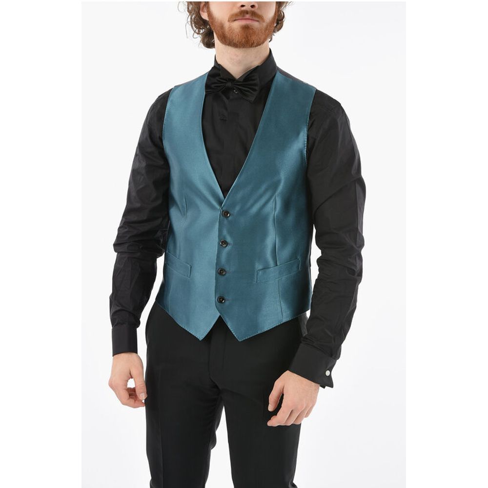 

CC COLLECTION Двухцветный шелковый жилет CERIM.REFINED Corneliani, Bicolor