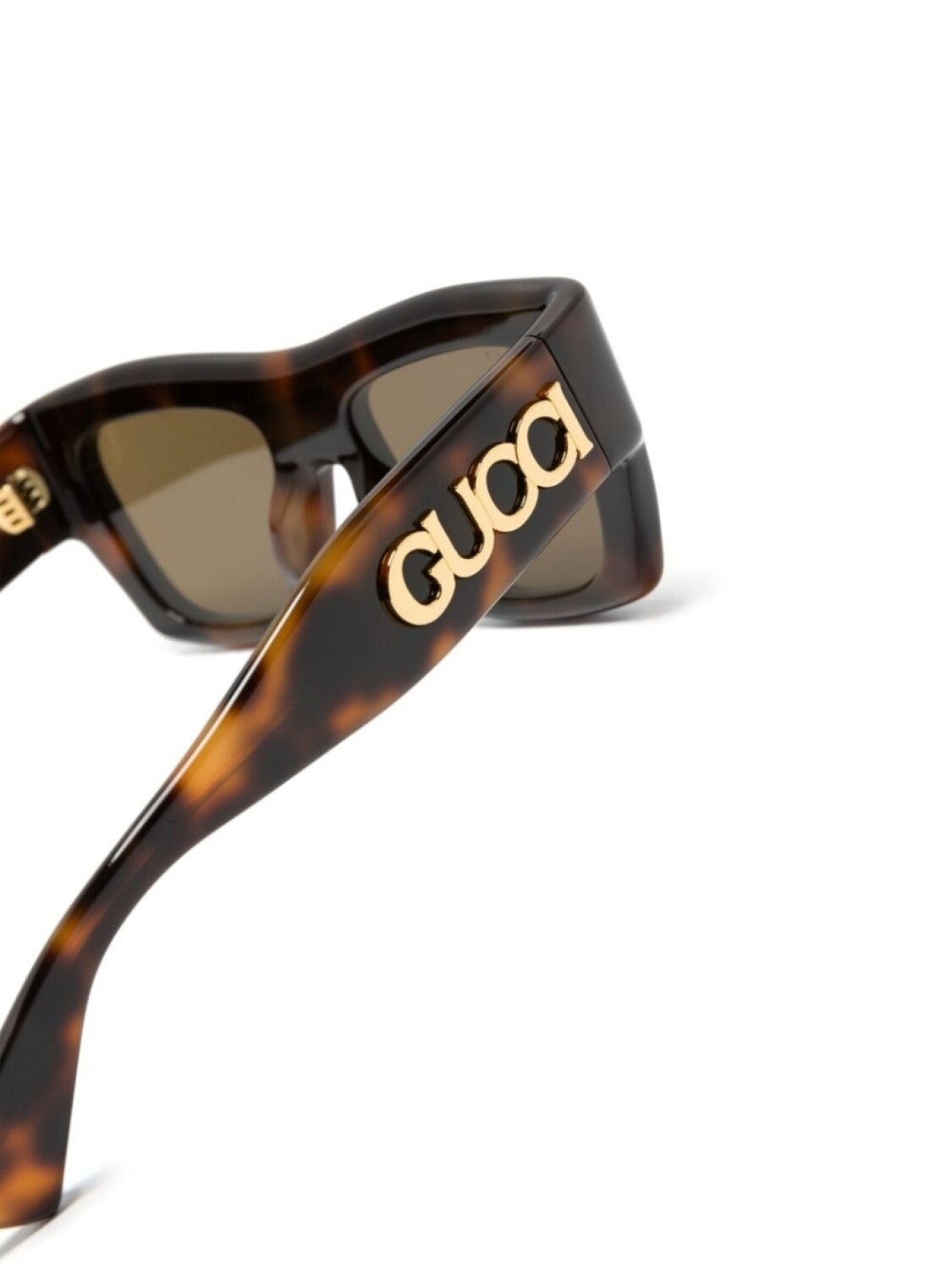 Gucci Eyewear солнцезащитные очки в квадратной оправе, коричневый — фото 3