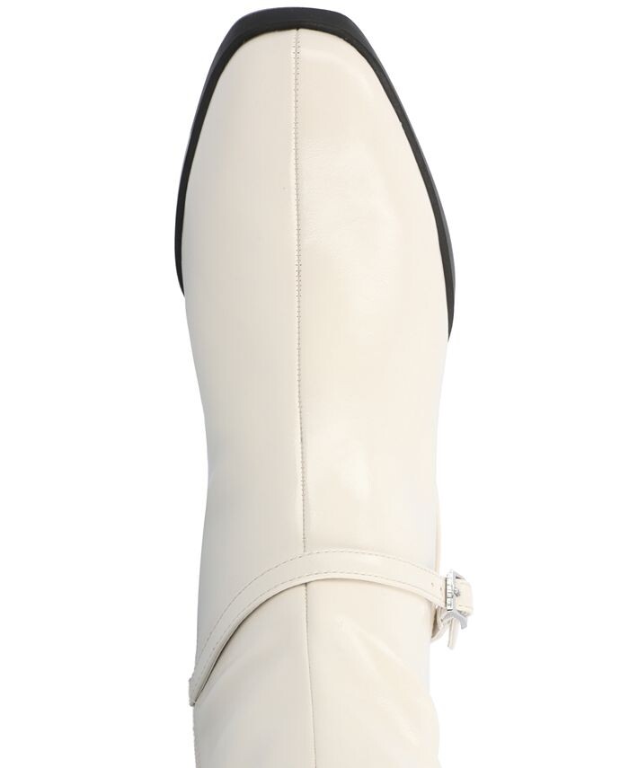 Женские ботинки Rhianah Tru Comfort из пеноматериала широкой ширины, стандартный наборный каблук с квадратным носком Journee Collection, слоновая кость/кремовый — фото 4