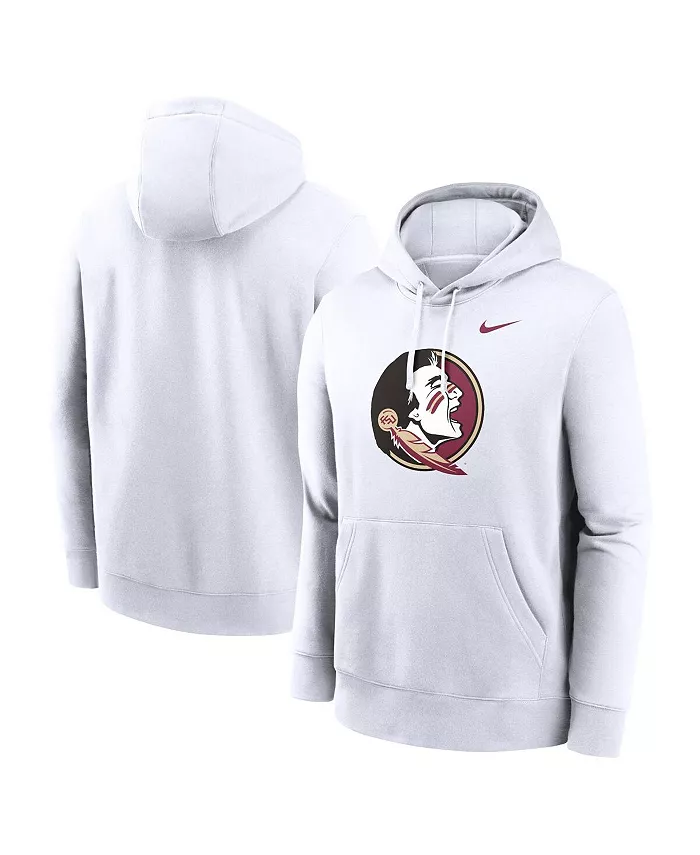

Мужская белая толстовка с капюшоном Florida State Seminoles Primetime Evergreen Club Fleece Pullover Hoodie Nike