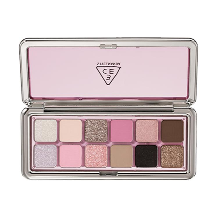 

Тени для век 12 цветов и жидкая помада набор для макияжа легко растушевываются не размазываются комплектация 9,5г+4г 3CE