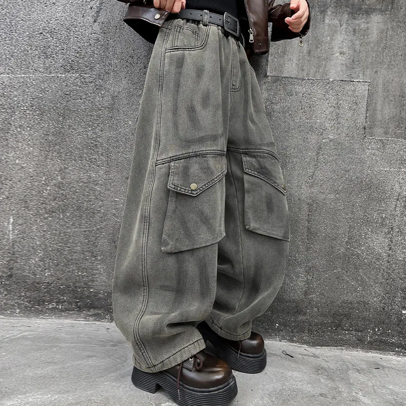 Джинсы детские весна-осень Disney, No Fleece-Lined Distressed Pants+Belt — фото 4