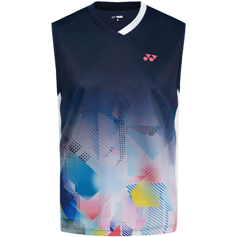 

Мужская майка для бадминтона с V-образным вырезом, средней жесткости Yonex, черный