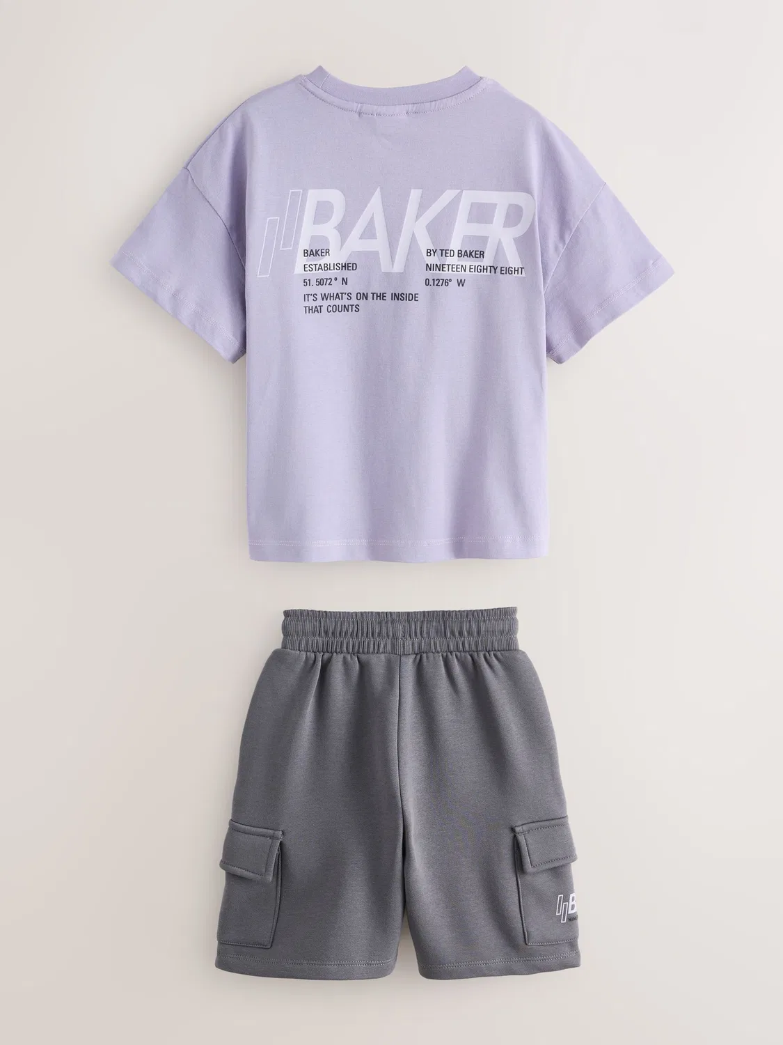 Комплект одежды Baker by Ted Baker в темно-сером и сиреневом цветах — фото 2