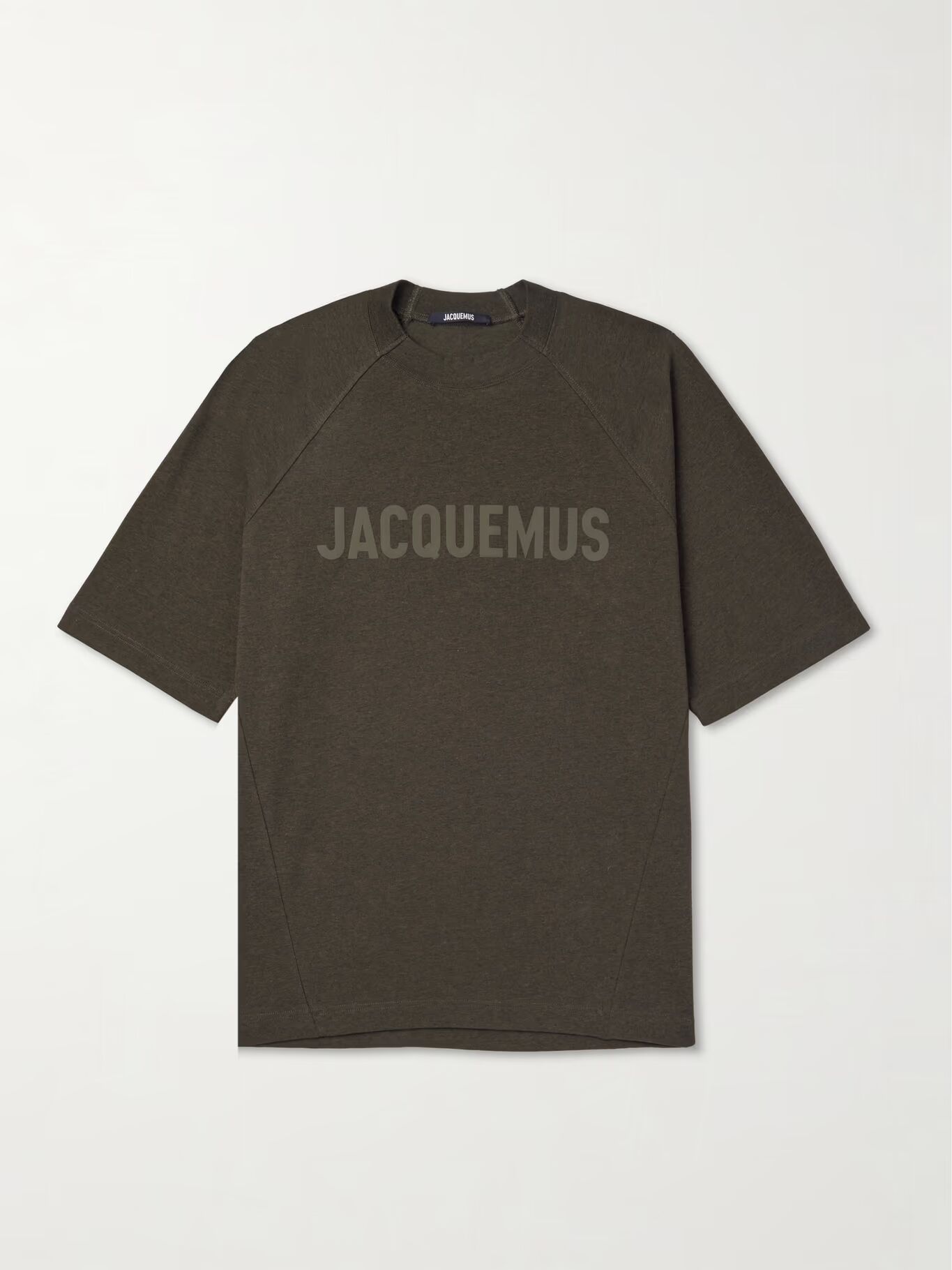 

Футболка из хлопкового джерси с логотипом JACQUEMUS, коричневый
