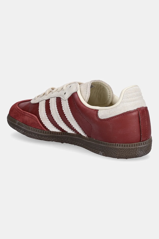 Кожаные кроссовки Samba OG J Adidas Originals, бордовый — фото 3