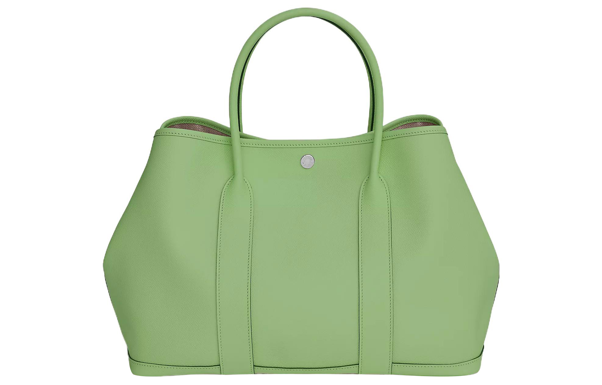 

Сумка Garden Party Epsom из телячьей кожи женская 3I Vert Criquet цвета авокадо HERMES