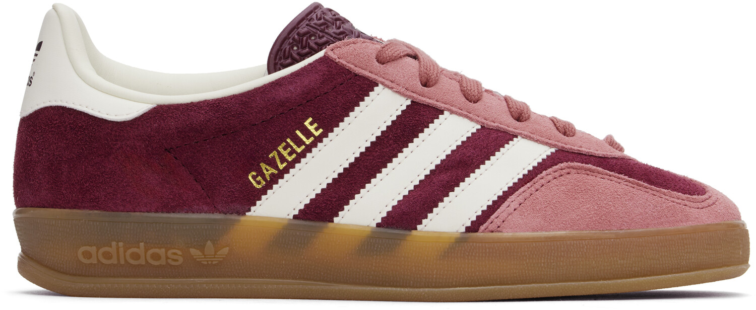 

Кроссовки Gazelle для дома бордового и розового цвета Adidas Originals, Maroon/Cloud white/Preloved crimson