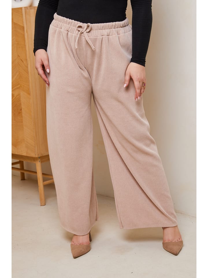 

Тканевые брюки Curvy Lady, бежевый