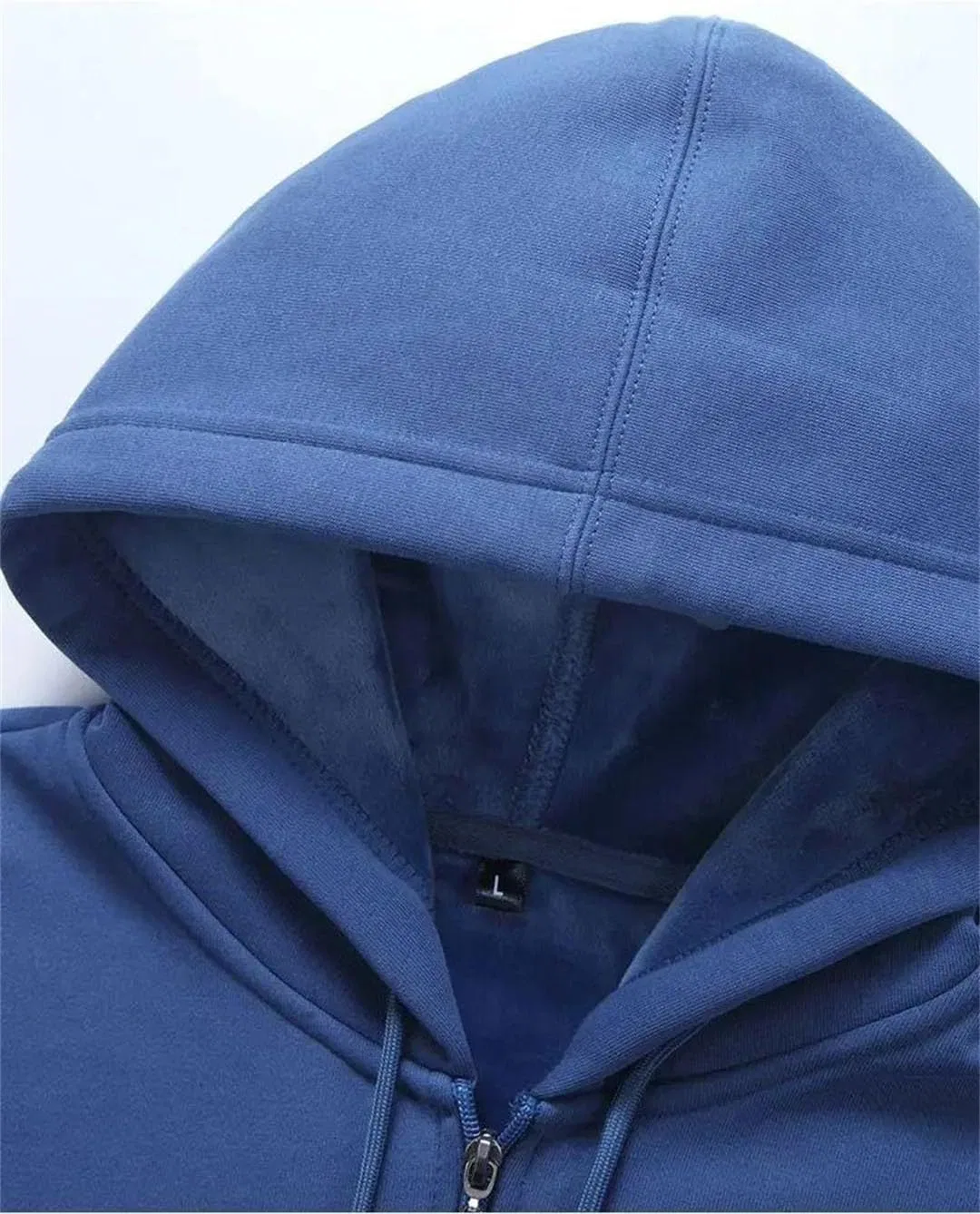 Худи женское на молнии, флисовая подкладка, бренд Generic, красное — фото 2
