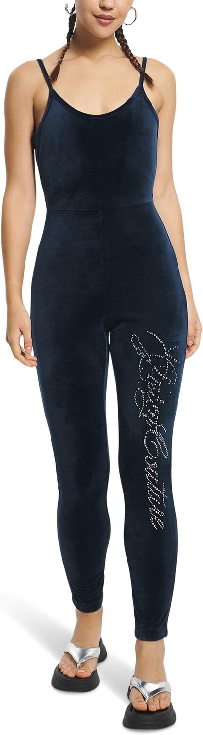 

Брюки Juicy Couture Strappy Jumpsuit With Fitted Leg And Bling, цвет Regal Blue