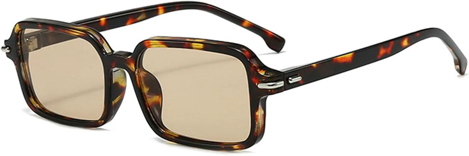 

Солнцезащитные очки Willochra Luxury Square Rivet для мужчин и женщин, в стиле ретро, ​​прямоугольные, модные, винтажные, с защитой от УФ-излучения UV400, C2