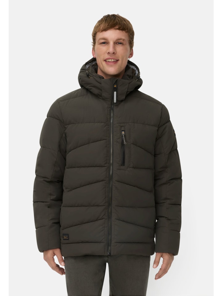 

Зимняя куртка со съемным капюшоном темно-коричневого цвета Camel Active