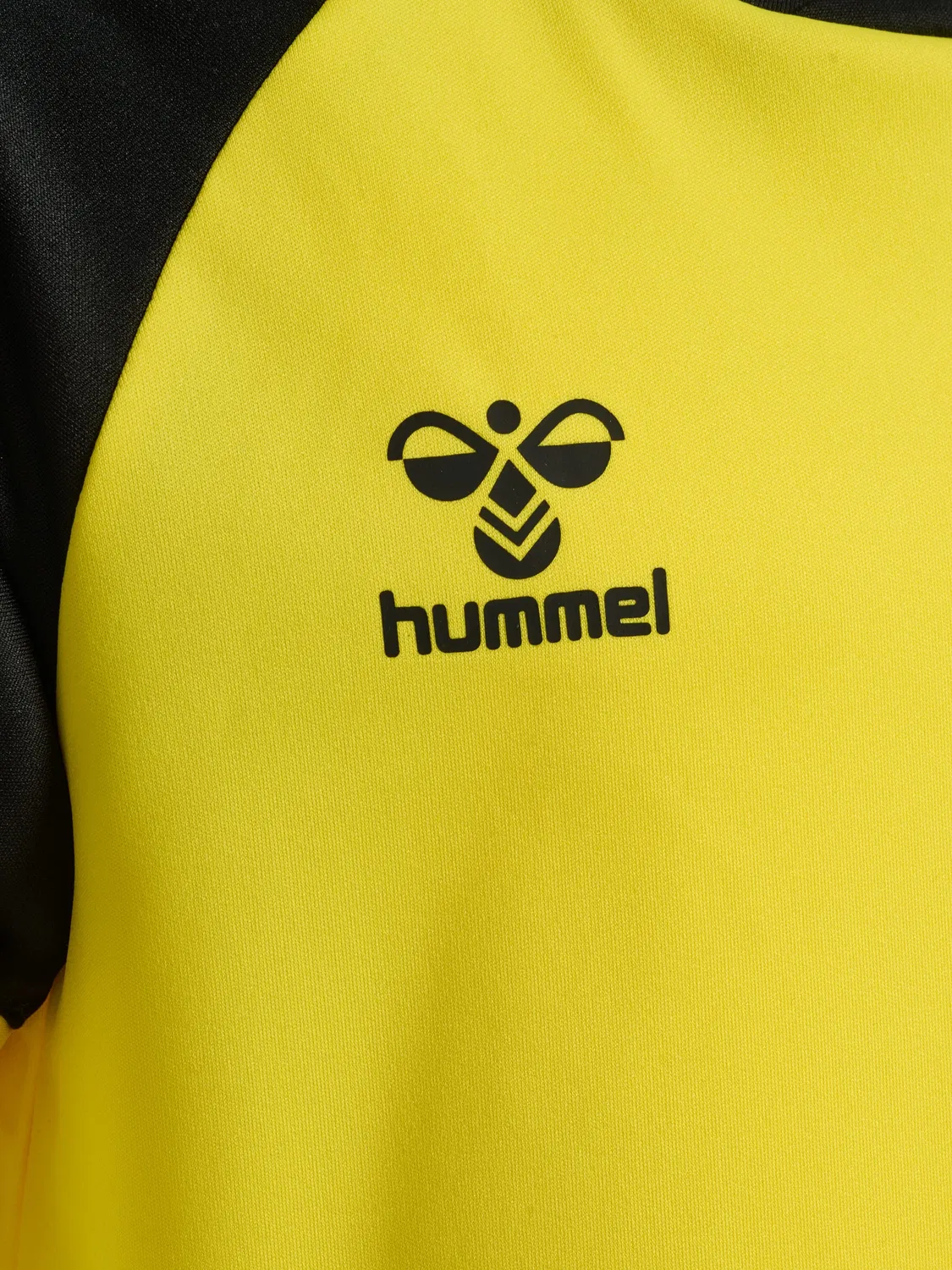 Футболка с raglan-рукавами, Hummel, blazing yellow/black — фото 3