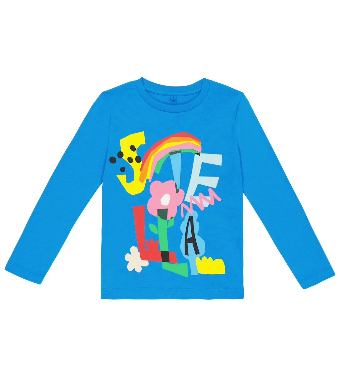 

Топ из хлопка с принтом Stella McCartney Kids, синий