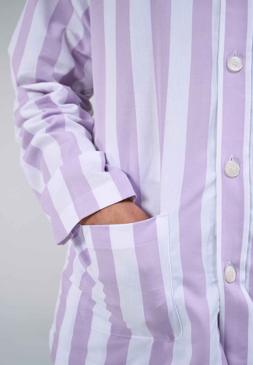 

Пижамный комплект UNO STRIPE BUTTON UP Nufferton, сиреневый