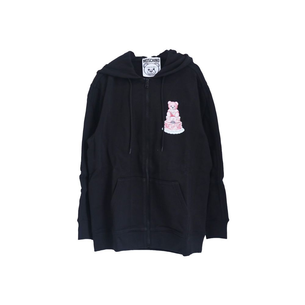 

Худи с капюшоном Chic Teddy Cake Zip - сделано в Италии Moschino Couture!, черный