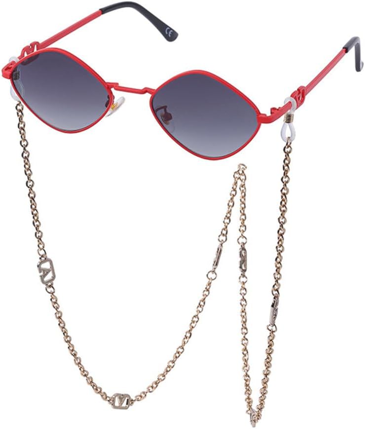 

Модные женские солнцезащитные очки с цепочкой, маленькие «кошачий глаз», винтажные элегантные очки с защитой от УФ-излучения UV400, роскошные очки для женщин generic, C3