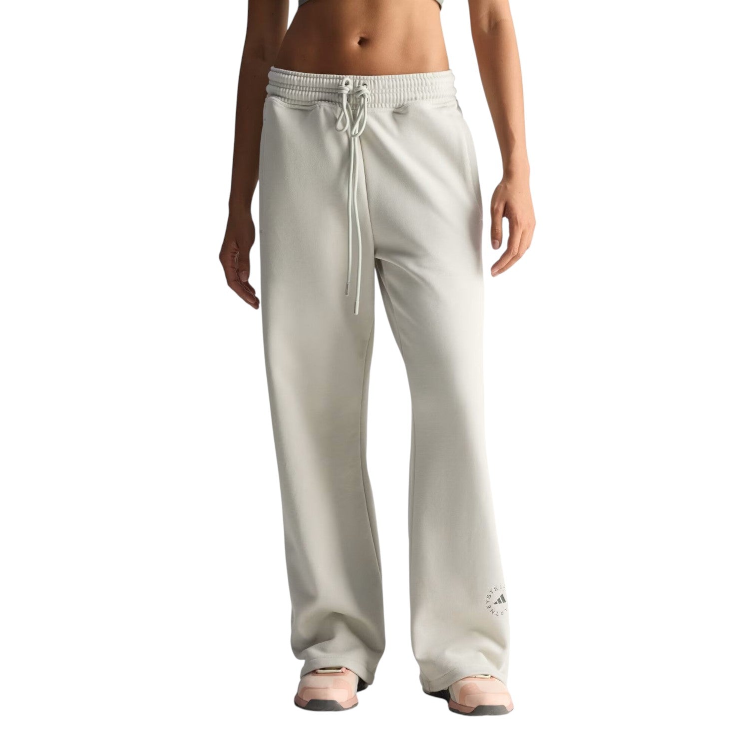 Брюки (WMNS) adidas x Stella McCartney Straight Leg Pants 'Willow Grey' — фото 3