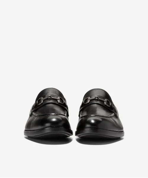 Мужские лоферы с декоративной пряжкой Grand из натуральной кожи COLE HAAN черные — фото 4