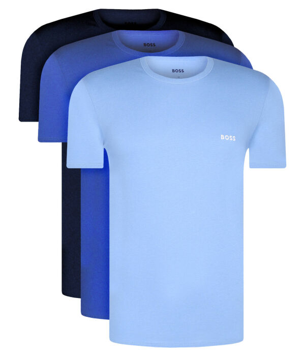 

Футболки 3 шт rn классические Regular fit Boss, синий