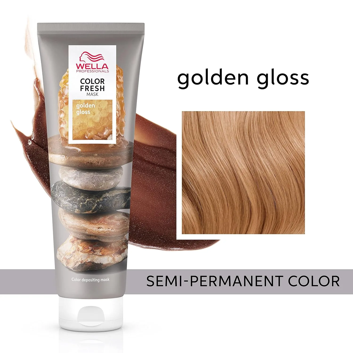 Wella Color Fresh Mask, восстанавливающая маска для волос с авокадо, веганская формула, 150 мл 283.50 г (2 шт.), Golden Gloss — фото 2