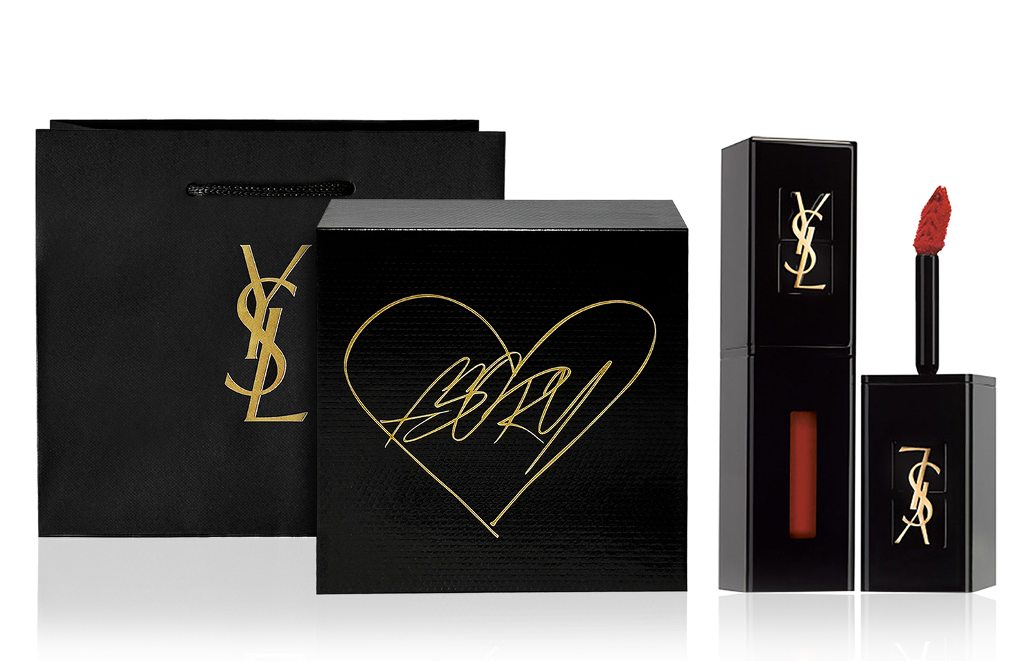 Губная помада Yves Saint Laurent Rouge Pur Couture The Slim Velvet Radical N°302 Nude Cameo Brown в подарочной упаковке — фото 3